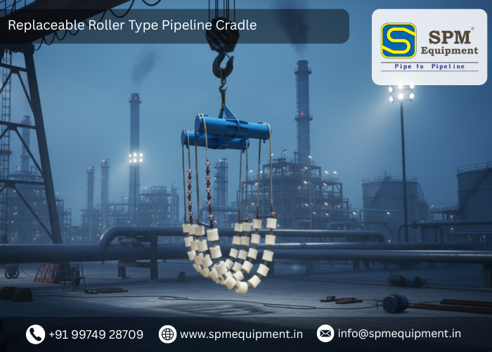 Replaceable Roller Type Pipeline Cradle